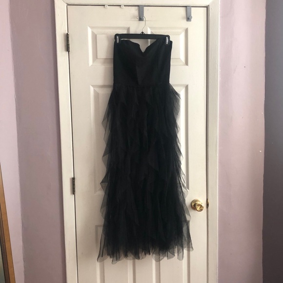 strapless bodysuit with mesh skirt long maxi sz L - Picture 4 of 8